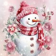 thumbnail image 1 of 5D DIY Taladro Invierno Muñeco Nieve Kit 30x30cm Rosa, 1 of 9