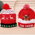 thumbnail image 4 of Promoción, artware eléctrico, vacaciones, diseños decorativos de mezcla de invierno, sombrero de Navidad LED intermitente de punto, 4 of 4