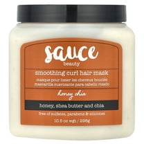 Sauce Beauty Smoothing Curl Hair Mask, Honey Chia, with Honey, Shea Butter, and Chia, 10.5 fl oz.