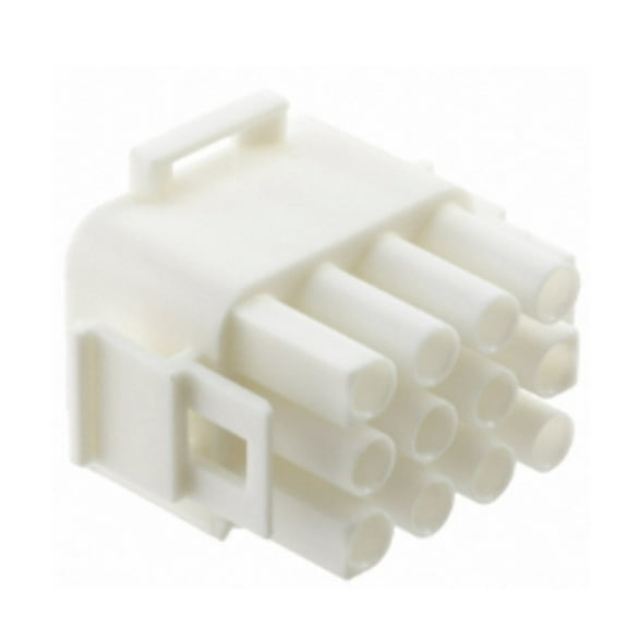 350735-4 Connectors 12 Rectangular Housings Plug White :RoHS