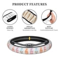 thumbnail image 6 of Daiia Happy Easter Sunflower Gnomes Steering Wheel Cover Auto Steering Wheel Covers Breathable Anti-Slip Steering Wheels Car Interior Decor Accessories for Men Women Universal 15 Inch, 6 of 8