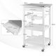 thumbnail image 3 of Costway Carro de Servicio 4 Niveles Isla de Cocina Rodante con Encimera de Metal Cajón Extraíble Cesta Bandeja Móvil 47 x 39 x 85 cm Blanco, 3 of 10