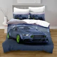 thumbnail image 1 of Cars Vehicles Bedding 3 Piece Boys Bedroom Decor Quilt Cover Pillowcase Cars Racing Print Bed Linen Set King Queen for Adults, 1 of 7