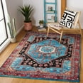 thumbnail image 2 of SAFAVIEH Vintage Hamadan Leone Oriental Area Rug, Turquoise/Black, 5'3" x 7'6", 2 of 8