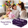 thumbnail image 4 of Birthday Gifts for Women Sister Girls Wife, Gifts for Mom Her Grandma, Happy Birthday Decorations, Gifts for Women Birthday Unique, Women Birthday Gift Ideas, Throw Blanket Purple 60"x50", 4 of 5