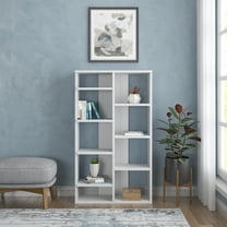 Ada Home Decor Keota Multiple Tier Open Shelf Modern Bookcase, White