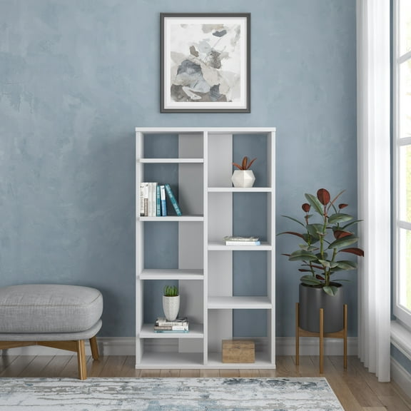 Ada Home Decor Keota Multiple Tier Open Shelf Modern Bookcase, White