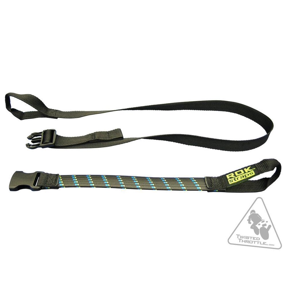 ROK Straps ROK10001 Motorcycle Strap Black/Blue/Green