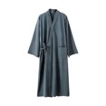 thumbnail image 2 of Tnhcen Women's Spa Robe Lightweight Bathrobe for Women Couples Kimono Robe with Pockets Soft Polyester Robe Loose Fit S-XL Solid Color, 2 of 3