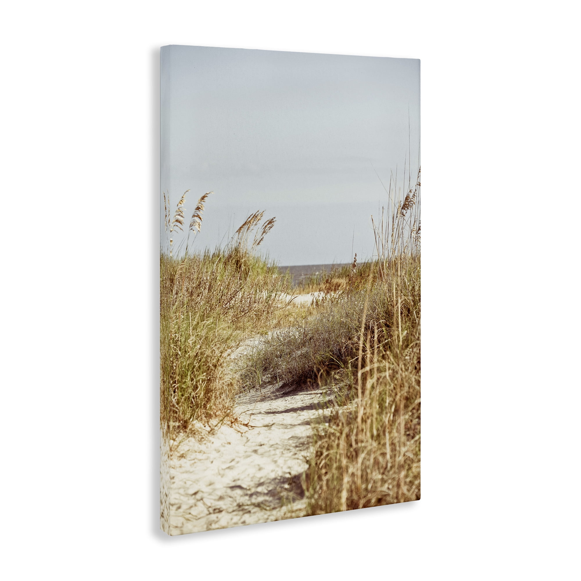 Stupell Industries Sandy Path with Reeds Landscape Photography Gallery Wrapped Canvas Art Print Wall Art, 16 x 24