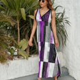 thumbnail image 3 of Vestido Largo Sin Mangas Para Mujer, Abstract Geometrical Traje Informal Para Cumpleaños, Verano, 3 of 5
