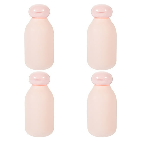 BEADCEST 4Pcs Travel Size Containers Finish Squeeze Bottle For Shampoo And Conditioner