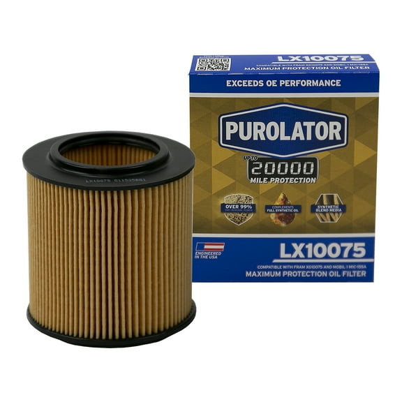 Purolator LX10075 Purolator 20K Oil Filter with 20,000 Mile Protection for Select BMW