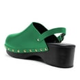 thumbnail image 3 of YDN Women Closed Round Toe Slingback Clogs Mules Buckle Studded Low Thick Heeled Sandals Casual Dress Daily Shoes Size 10.5 Green, 3 of 4