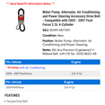 thumbnail image 2 of Water Pump, Alternator, Air Conditioning and Power Steering Accessory Drive Belt - Compatible with 2003 - 2007 Ford Focus 2.3L 4-Cylinder 2004 2005 2006, 2 of 2