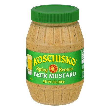 Kosciusko Beer Mustard Spicy Brown, 9.0 OZ