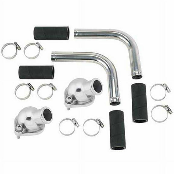 1949-53 Chrome Flathead Radiator Hose Kit & Thermostat Housing