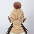 thumbnail image 5 of iHPH7 Hat and Scarf Set for Girls Winter Hat Kids Scarf Neck Warmer Beanie and Scarf Set Warm Beanie Winter Accessories Khaki One Size, 5 of 9