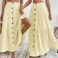 thumbnail image 2 of ASFGIMUJ Ladies Half Skirt High Waist Half Skirt Skirt Corduroy Wrap Single Slim Fit Solid Skirt, 2 of 9