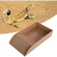 thumbnail image 4 of HUGFEGWE Ramp Reptile Bathing Pool Tortoise Feeder Feeding Plate Extra Large Decorations Tortoise Water Dish Tortoise Food Dish, Light Coffee CJB91-35933, 4 of 7