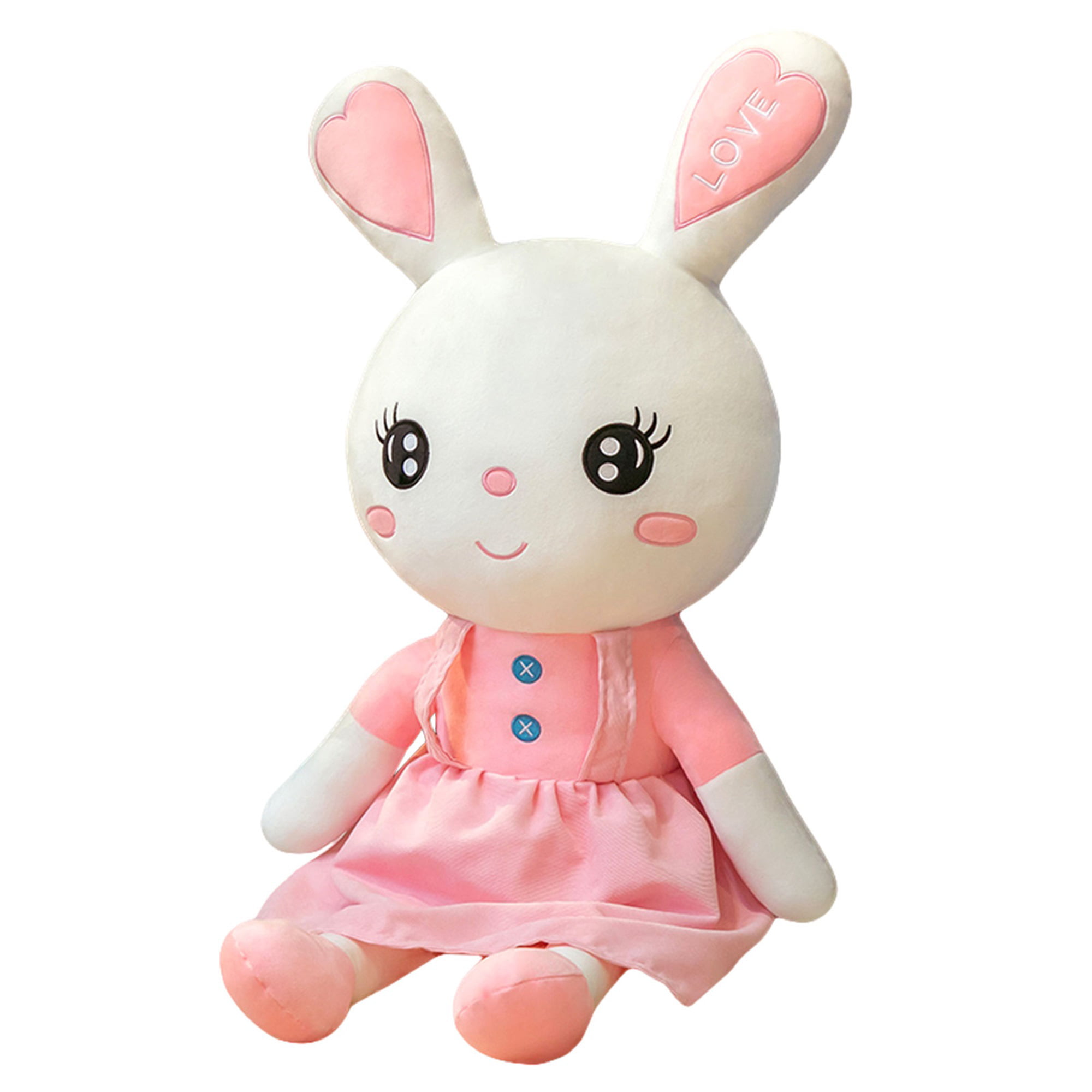 ready to ship Pink Hockey Girl Bunny Rabbit Stuffed Animal Toy