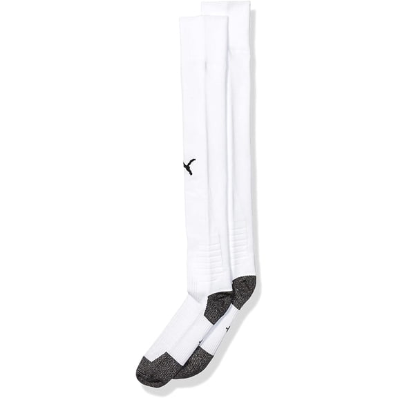 PUMA mens Team Liga Socks 3.5-6 White/Black