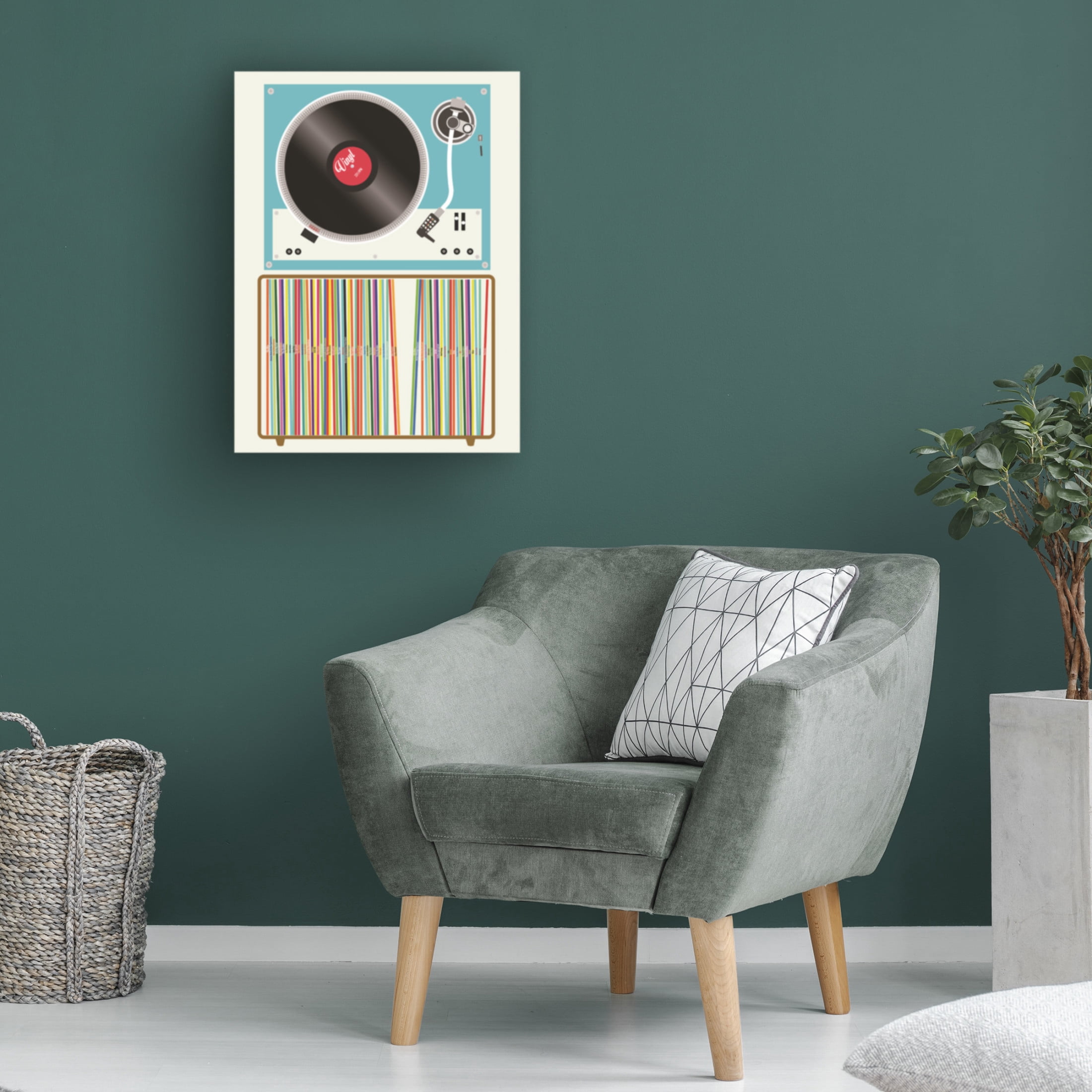 Trademark Fine Art Jon Downer Vinyl Stack Canvas Wall Art