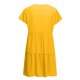 thumbnail image 5 of Qarigey Vestido de mujer Verano Color sólido Manga corta Vestidos de playa Poliéster Hasta la rodilla Ropa Ruffes Ropa de trabajo de oficina Vestidos Amarillo Qarigey AP012052-01, 5 of 6