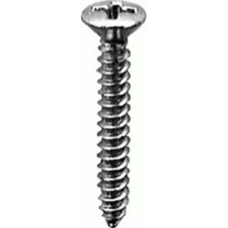 

100 #10 X 1/2 Phillips Oval #6 Head Tap Screws Chrome