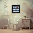 thumbnail image 3 of Gina Ritter 12x12 Black Modern Wood Framed Wall Art Titled - Two Oars On Blue And White Stripes, 3 of 6