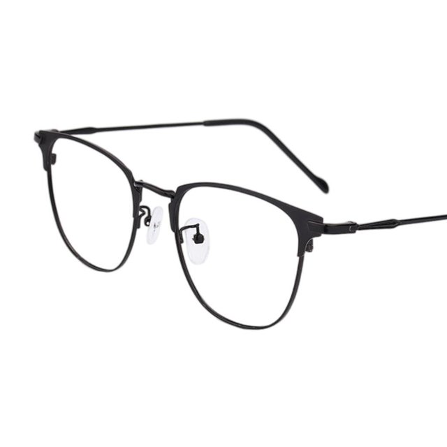 Gafas de bloqueo de luz azul marco de metal de lente transparente para