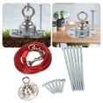 thumbnail image 3 of Dog Stake, Large Dog Anchor 360 Rotatable Hook Portable With Leash For Beach For Yard 10m / 32.8ft, 3 of 8