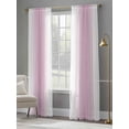 thumbnail image 4 of Pink Ombre Sheer Curtains for Living Room Bedroom Farmhouse Modern Art Sheer Curtains 84 Inch Long 2 Panels Set Light Filtering Curtain Window Treatments Drapes for Dining Room, 4 of 6