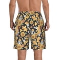 thumbnail image 3 of Kdxio Sunflowers Bee Pattern Mens Casual Shorts - Drawstring Summer Beach Sports Shorts for Men, 3 of 9