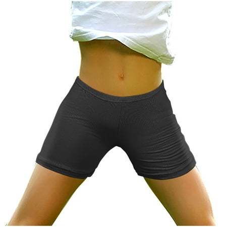 Girls Jean Shorts Girls Dance Shorts  Kids Volleyball Bike Athletic Shorts  Girls Compression Shorts Leggings for Under Dress Activewear Boy Shorts Underwear for Women Dark Gray 4Y