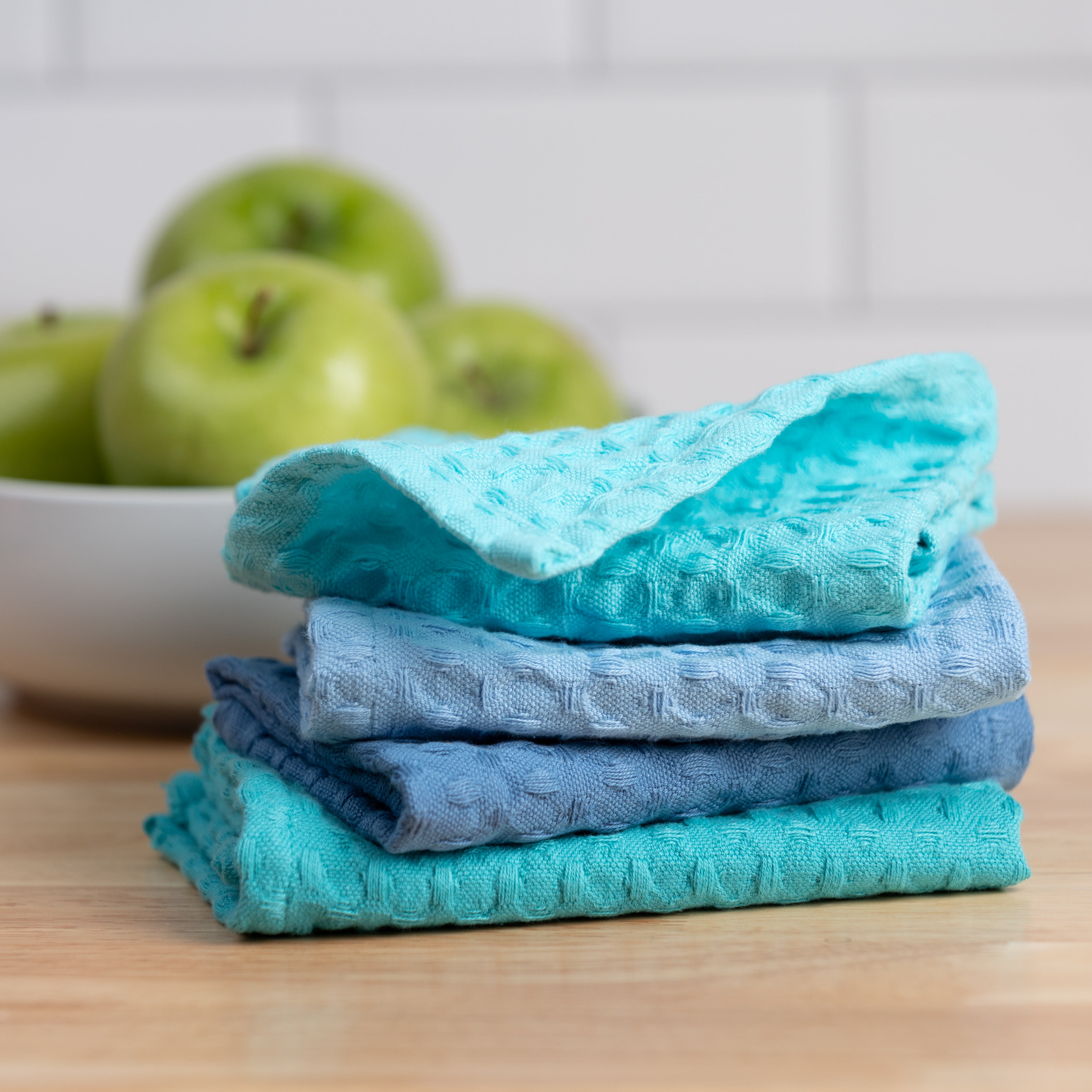Everyday Living Solid Blue Dish Cloths, 4 pk - King Soopers