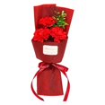 thumbnail image 1 of Ramo de flores de jabón Flor de jabón de baño artificial, centros de mesa perfumados florales Flor falsa Flor de jabón para Acción de Rojo, 1 of 8