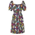 thumbnail image 5 of So Many Colorful Books... Sleeveless Dress women's fashion dresses beach dresses party dresses woman, 5 of 6