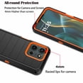 thumbnail image 6 of Tiflook for Moto G 5G 2025 with [Built-in Screen Protector] Holster Locking Belt Clip [Military Grade 12FT Drop Tested] Full Body Carrying Kickstand Cover - Orange, 6 of 6