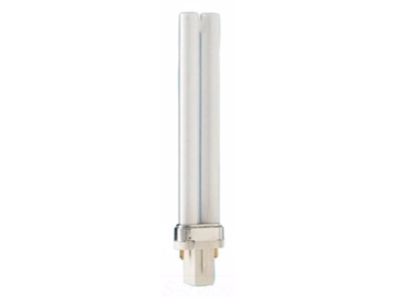 Philips 14870-0 9 Watt PL Short Twin Tube CFL 4100K 60V 82 CRI Bipin (G23) Plug-In Base Bulb (PL-S9W/841/2P)