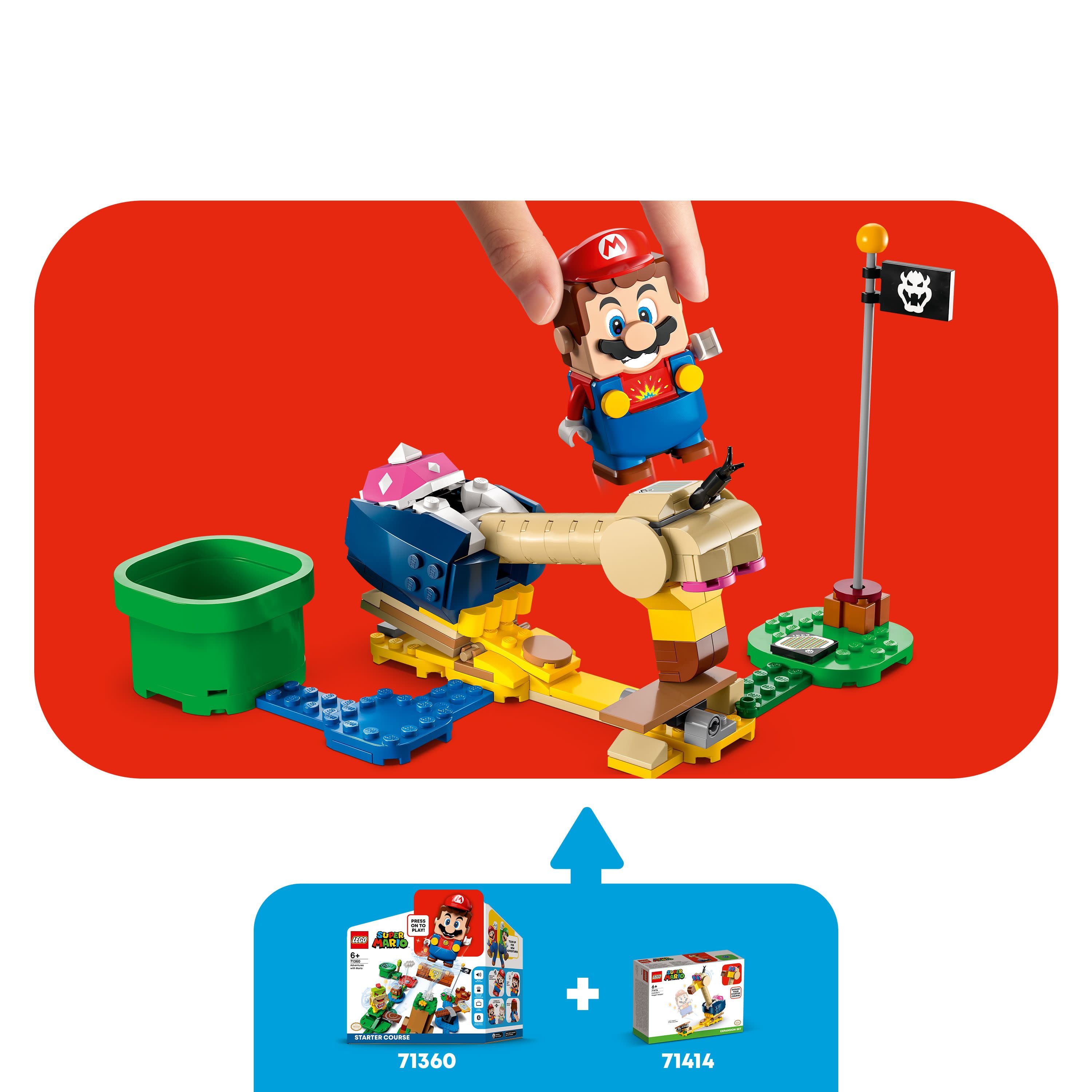 LEGO Super Mario Conkdor's Noggin Bopper Expansion Set 71414 Buildable Super Mario Toy for 6 Year Olds, Perfect Gift for Fans of Super Mario Bros