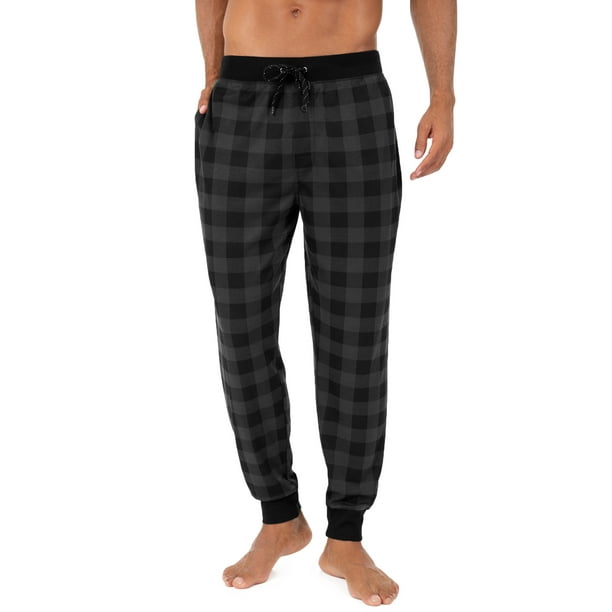 fruit of the loom men's knit poly rayon jogger lounge pant