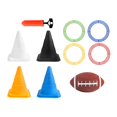 thumbnail image 1 of jinwen Sports Game Cones Throwing Hoop Toy Fun Agility Field Marker Cones Toss Game for Games Kindergarten Indoor Outdoor Team Games Rugby, 1 of 9