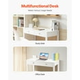 thumbnail image 6 of VEVOR Small Desk with Drawers, Kids Desk for Bedroom, Modern Simple Study Table for Drawing, Reading, Writing, Rectangle MDF Furniture Study Storage Table for Home, Office, White, 6 of 9