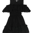 thumbnail image 2 of Rebecca Taylor Womens Cold Shoulder Flounce Dress, Black, 8, 2 of 2