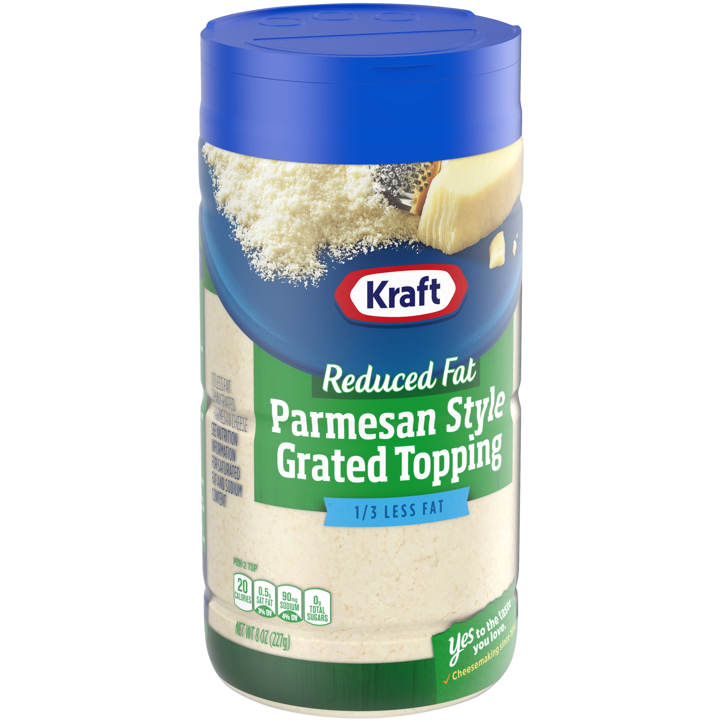 Kraft Reduced Fat Parmesan Style Grated Topping, 8 oz Jar