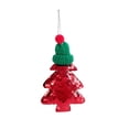 thumbnail image 2 of Xihbxyly Lazo Navideño de Lentejuelas, Diseño Festivo En Rojo, Verde y Dorado, Colgante Brillante, Decoración para Árbol o Coche, Elegante Amuleto Navideño, Tamaño 9 X 8 X 1 Cm, Material Cerámico., 2 of 6