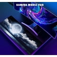 thumbnail image 6 of Extended Large Mouse Pad for Desk Mat, Office Non-Slip Rubber Base Big Keybord Desk Pad for Computer, PC, Laptop 31.5x11.8 inch (Full Moon Over Sea), 6 of 6