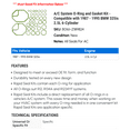 thumbnail image 2 of A/C System O-Ring and Gasket Kit - Compatible with 1987 - 1995 BMW 325is 2.5L 6-Cylinder 1988 1989 1990 1991 1992 1993 1994, 2 of 2