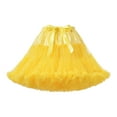 thumbnail image 2 of Baqcunre Tulle Skirts for Women Midi Long Fairy Skirt Tutu A-Line Mesh Layered High Elastic Waist Skirts One Pack Yellow One Size, 2 of 4
